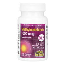 Natural Factors, B12, Methylcobalamin, 1,000 mcg, 90 Chewable Tablets in Pakistan