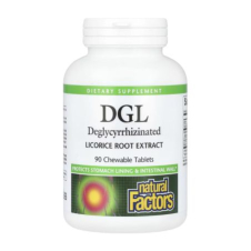 Natural Factors, DGL, Deglycyrrhizinated Licorice Root Extract, 90 Chewable Tablets in Pakistan