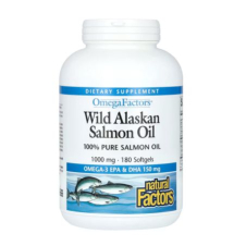 Natural Factors, Omega Factors, Wild Alaskan Salmon Oil, 1,000 mg, 180 Softgels in Pakistan