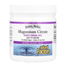 Natural Factors, Stress-Relax®, Magnesium Citrate Powder, Berry Drink Mix, 8.8 oz (250 g) in Pakistan