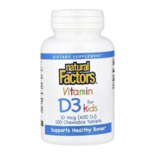 Natural Factors, Vitamin D3 for Kids, Strawberry, 10 mcg (400 IU), 100 Chewable Tablets in Pakistan